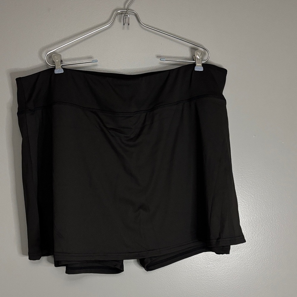 Essentials Black Active Skort with Inner Short Panel